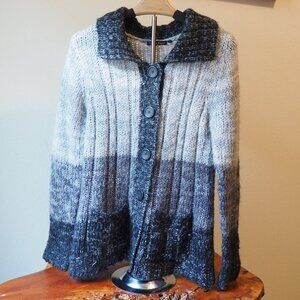 Women's Tri-Color Cardigan by Carol Rose Size Medium